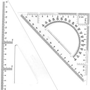 BronaGrand Triangle Ruler Square Set, 30/60 and 45/90 Degrees, Set of 2